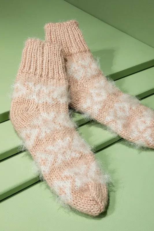 Eyelash Blush Cozy Socks