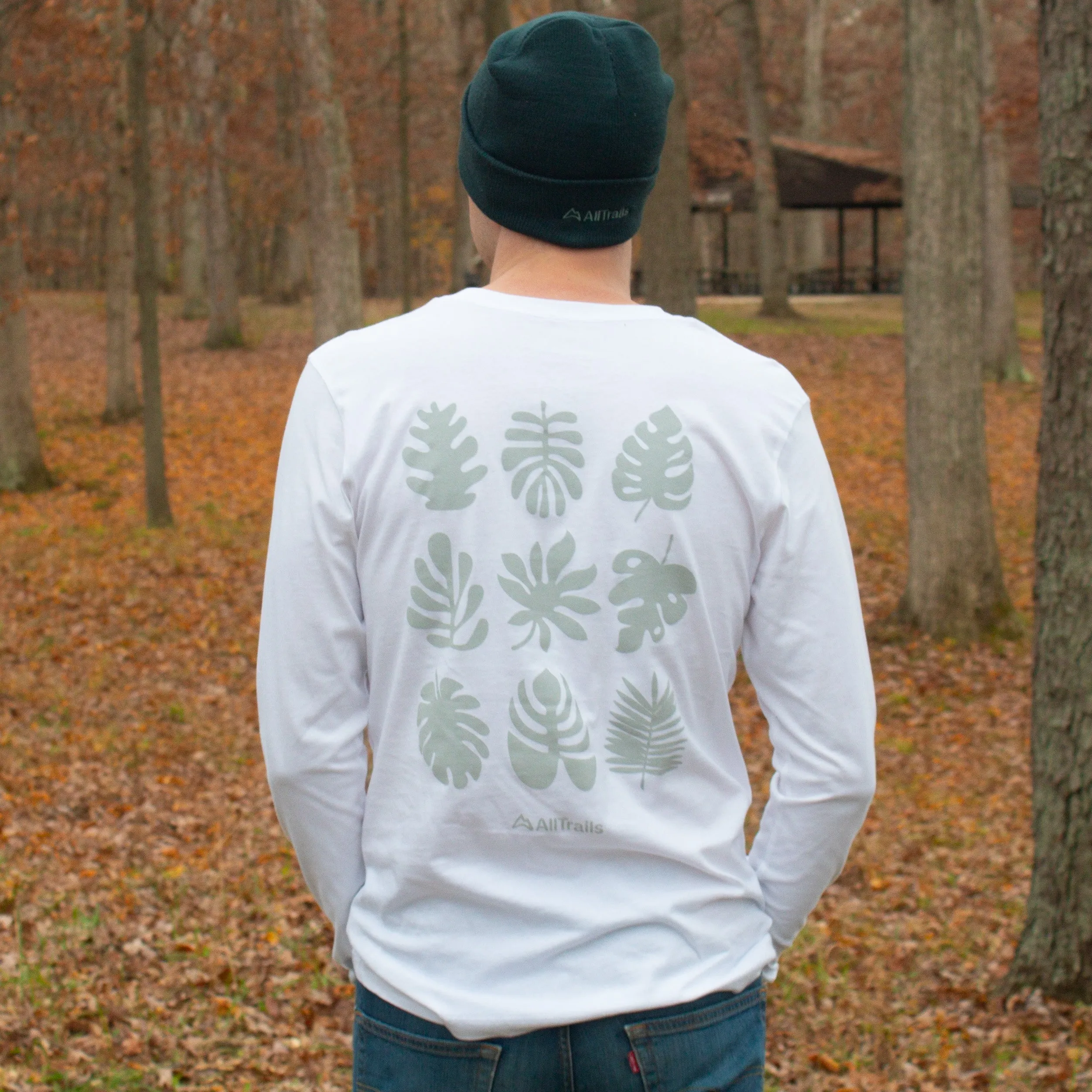 Foliage Long Sleeve Tee - Vintage White