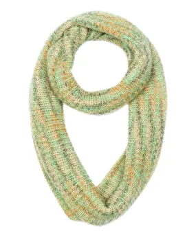 Green Noro Striped Winter Infinity Loop Cozy Cowl Scarves