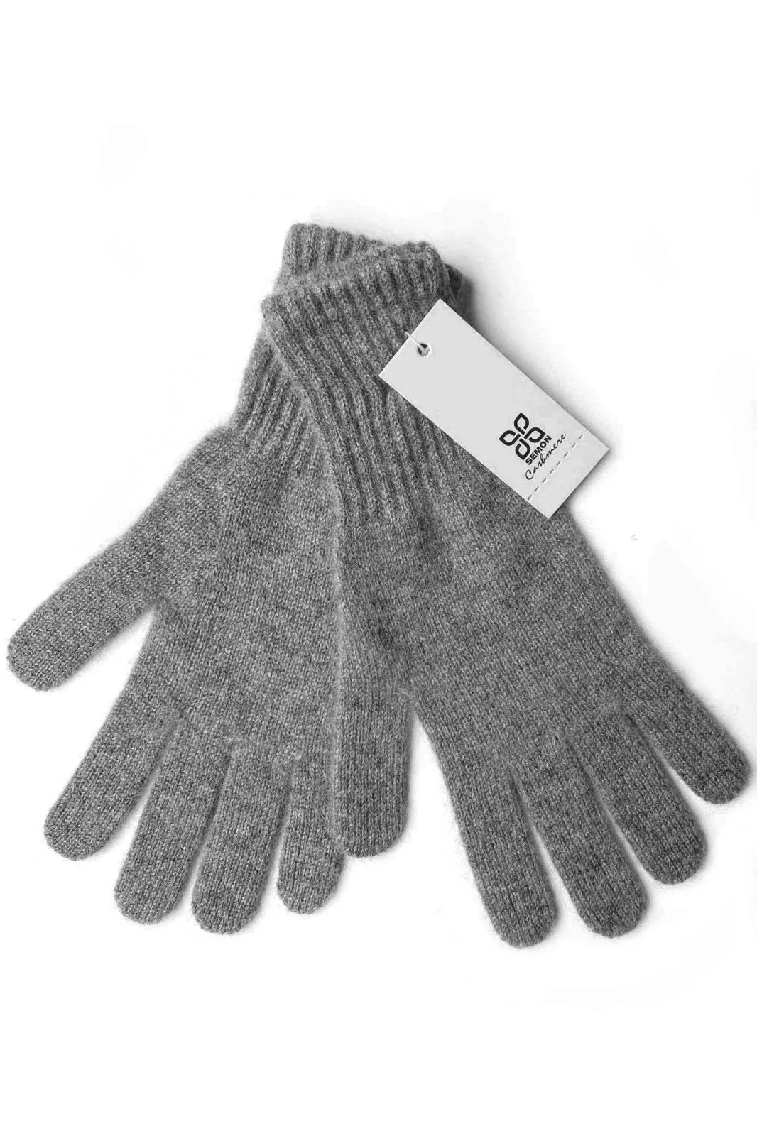 Grey cashmere gloves for women