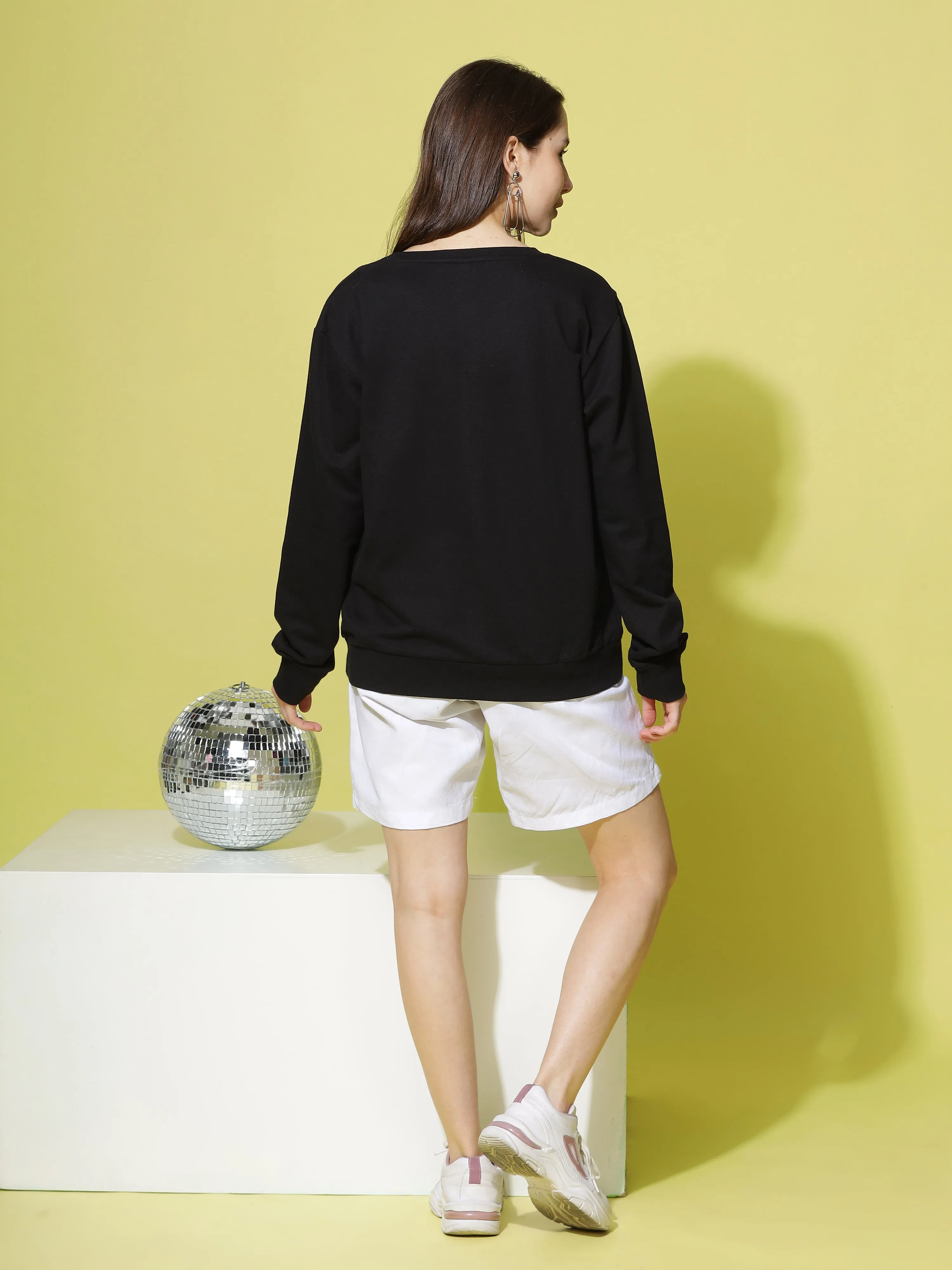 Hosiery Cotton Sweatshirt Black