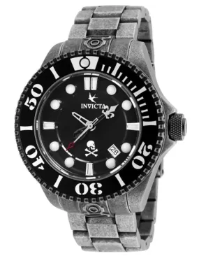 INVICTA Disney Limited Edition Mens Watch - Pirates - Distressed Stainless Steel