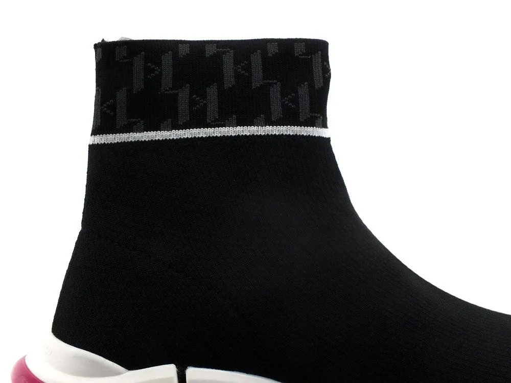 KARL LAGERFELD Quadra Ankle Knit Tex Sneaker Calzino Black KL63240