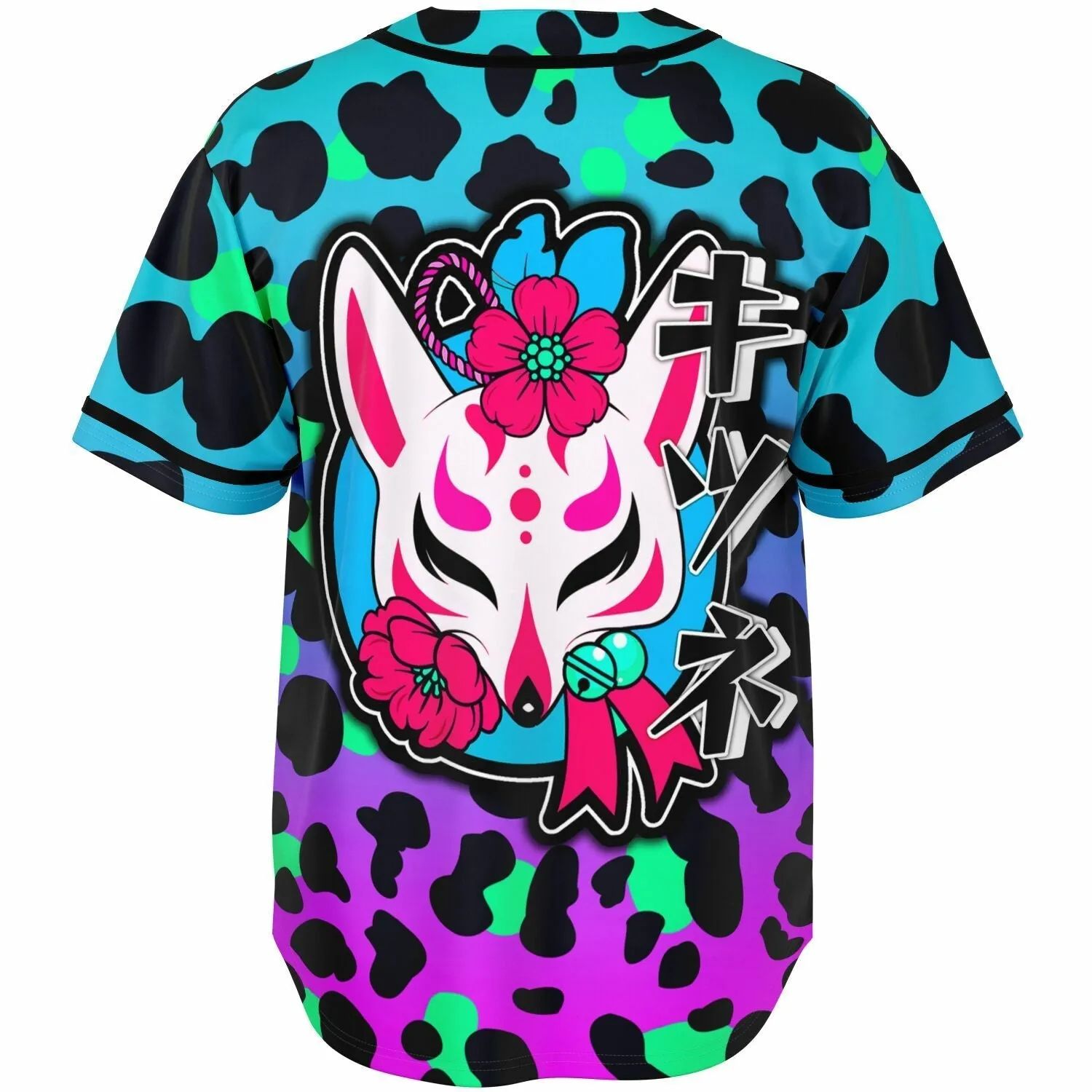 Kitsune Blue Leopard Women Jersey