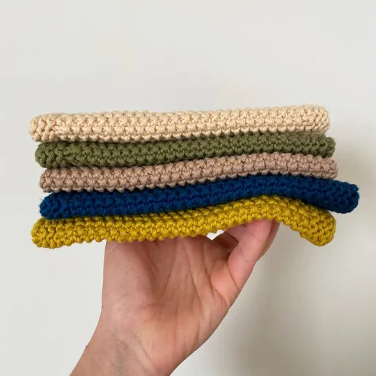 Knitted Cotton Wash Cloths