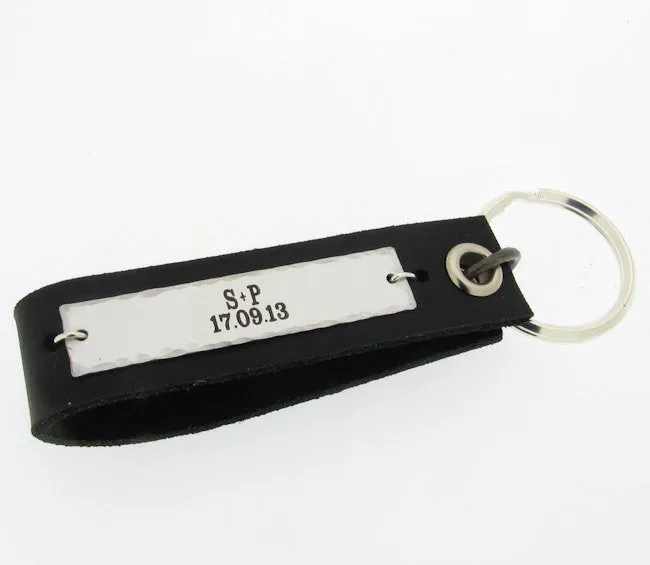 Leather Keychain for Men - Personalized Gift