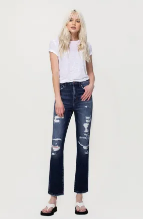 Liz Distressed Super High Rise Denim