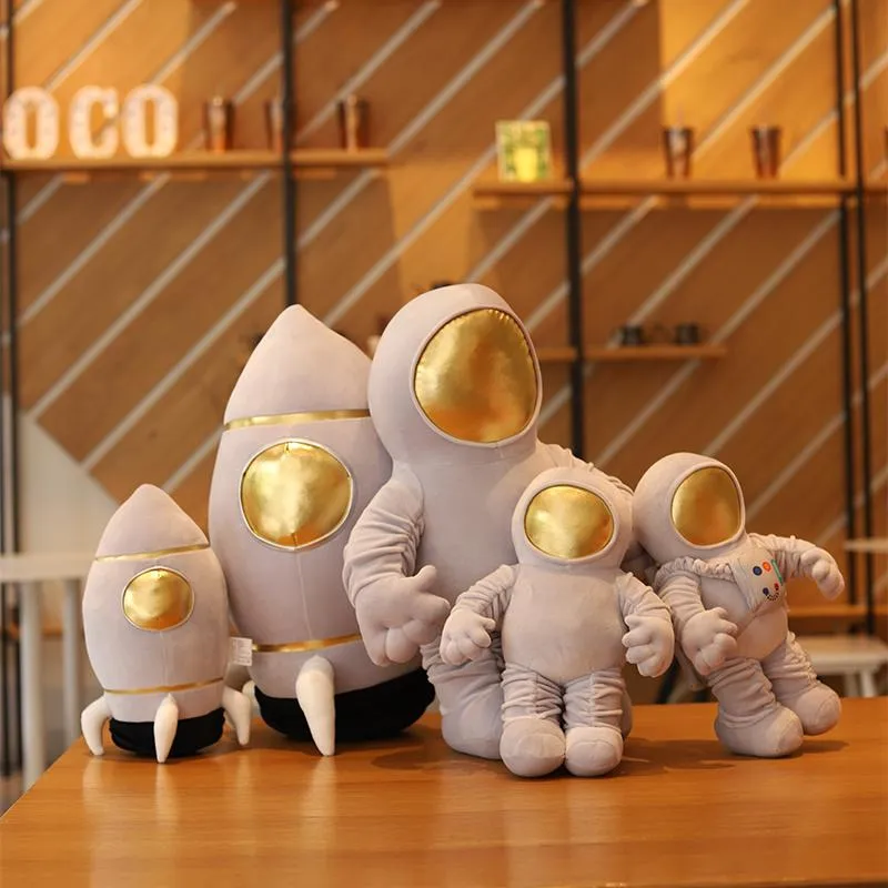 Lovely Space astronaut doll rocket plane plush toy doll doll boys pillow children's birthday gift stuffed animals  kawaii plush