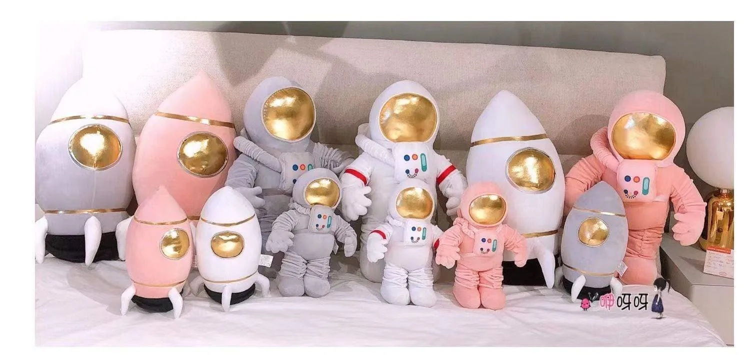 Lovely Space astronaut doll rocket plane plush toy doll doll boys pillow children's birthday gift stuffed animals  kawaii plush