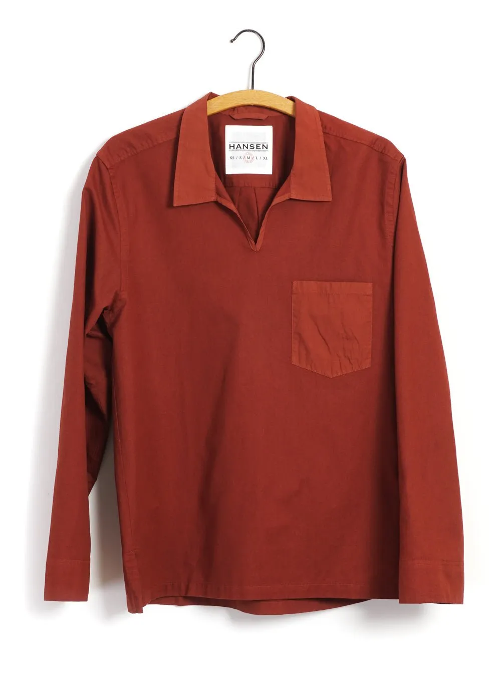 MARIUS | Casual Pull On Shirt | Terracotta