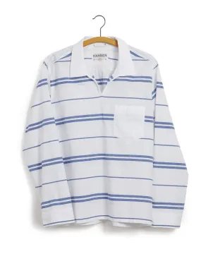 MARIUS | Casual Pull On Shirt | White Stripes