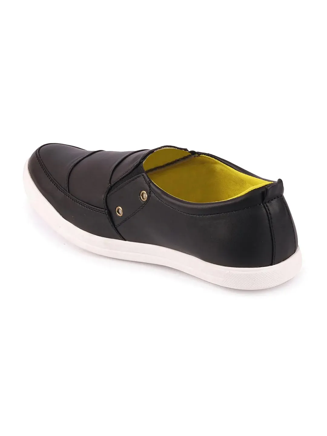 Men Black Casual Slip-On Loafers