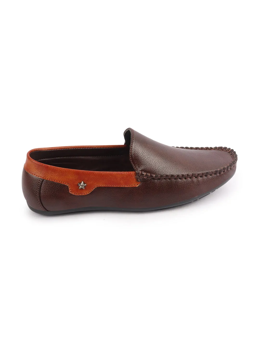 Men Brown Casual Slip-On Loafers