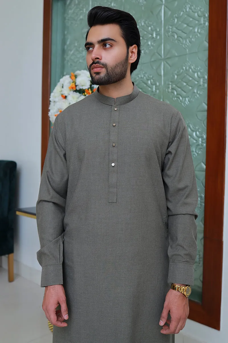 Men Premium Kameez Shalwar Green