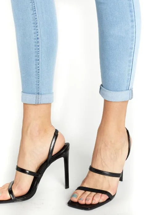 Mid Rise Push Up Ankle Skinny - EP3424 - light denim