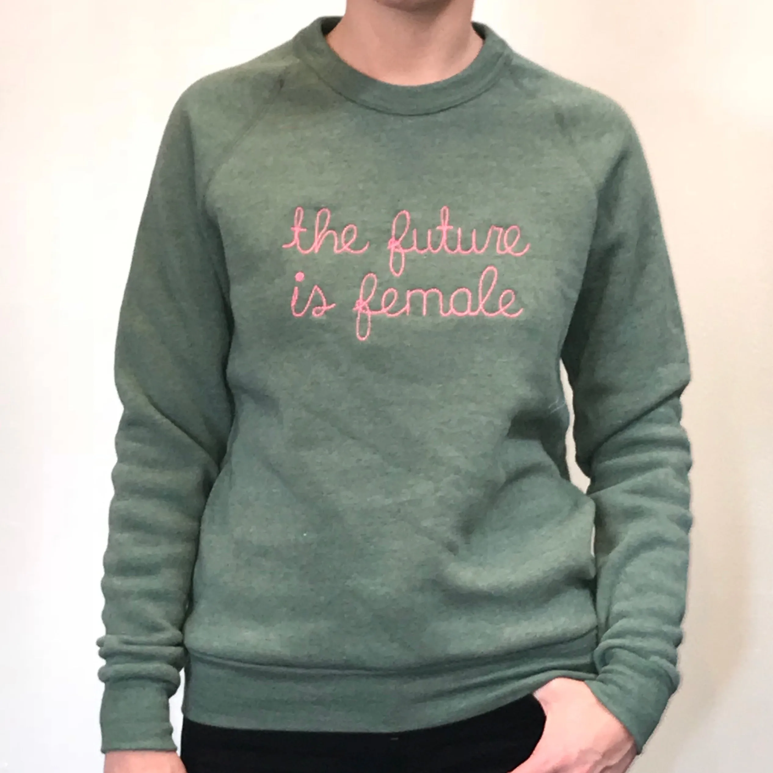 New colors- Cozy pullover sweatshirts custom embroidered with roevember, the future is female, 1973, we say gay or anything you feel like saying across your chest!