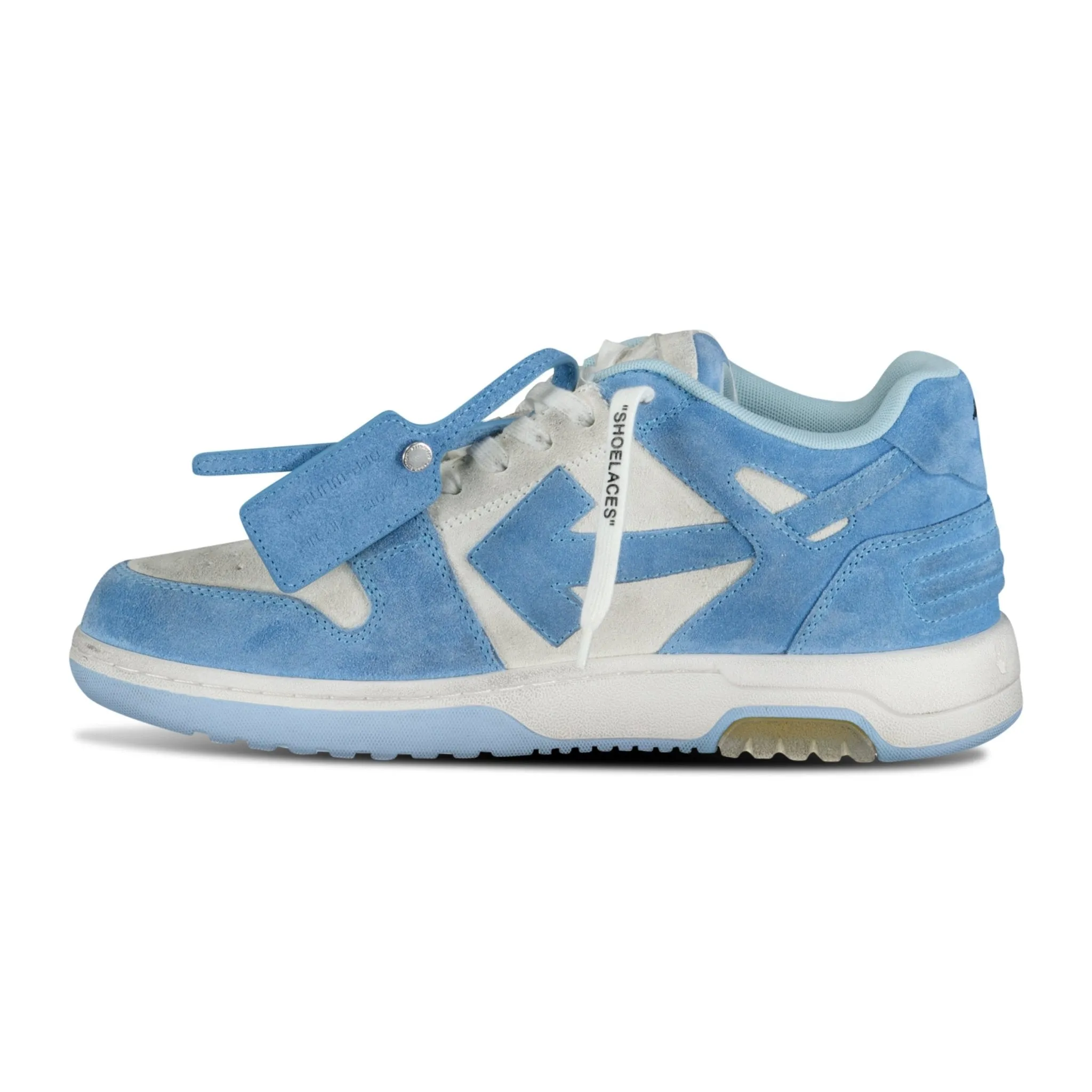 OFF-WHITE OUT OF OFFICE LOW VINTAGE DISTRESSED BLUE TRAINERS