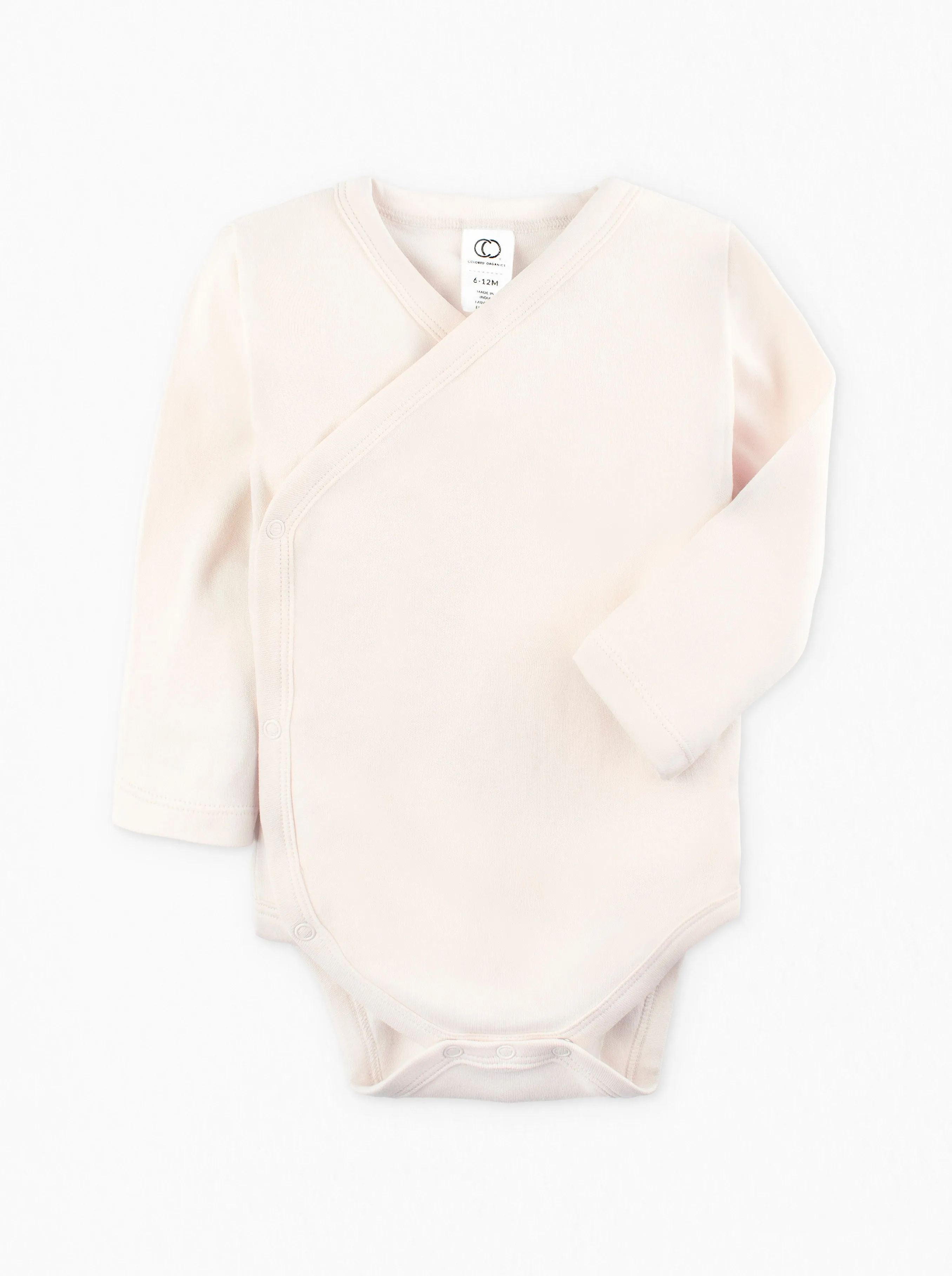 Organic Baby Kimono Bodysuit in Natural