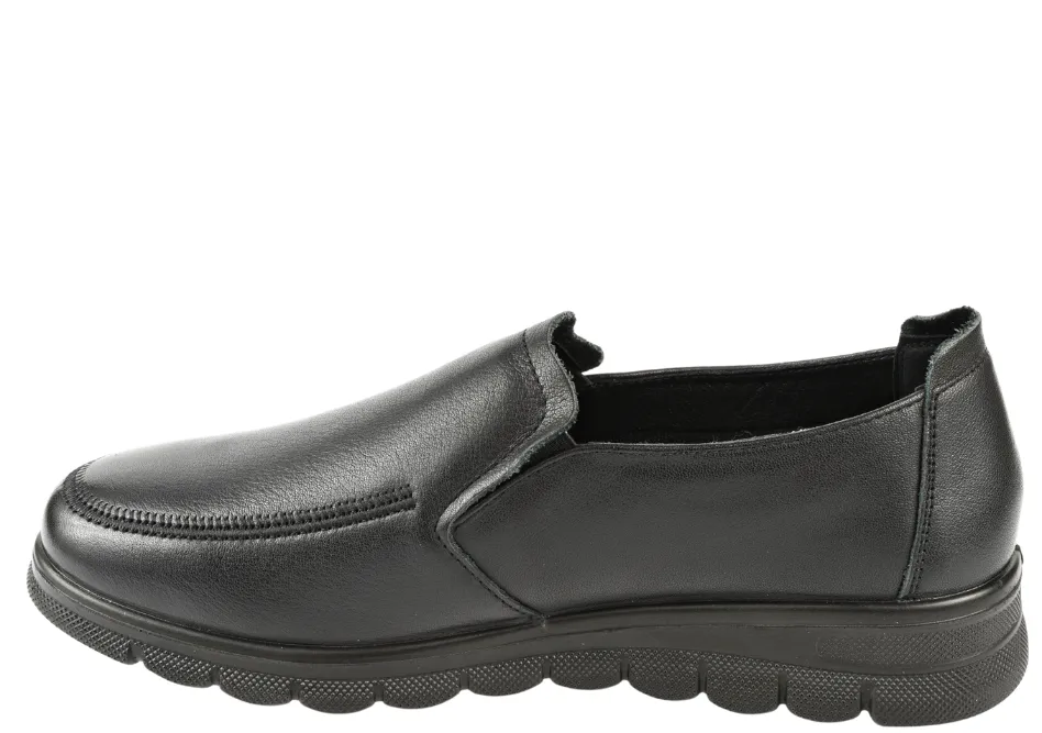 Pantofi casual, femei, FORMAZIONE, 21073-01 negru, piele naturala