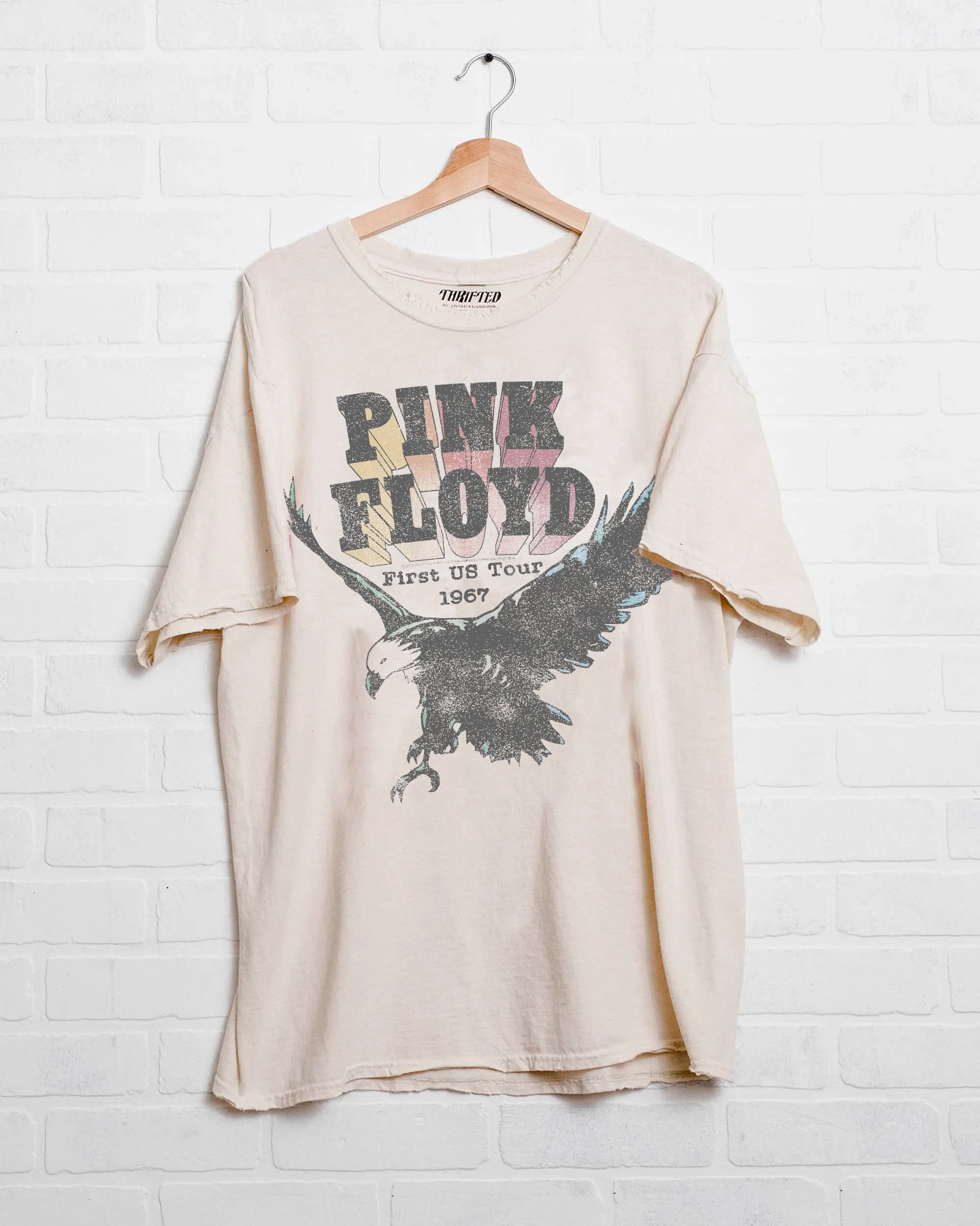 Pink Floyd Eagle Off White Thrifted Distressed Tee