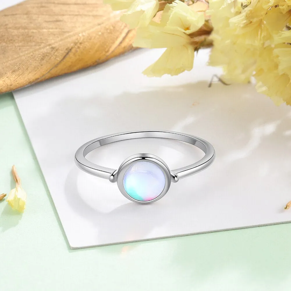 Rainbow Moonstone Ring For Women