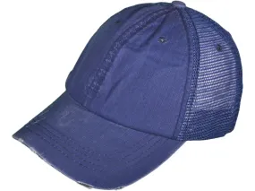 Raining Rebel ROYAL BLUE Distressed Trucker Hat/Cap