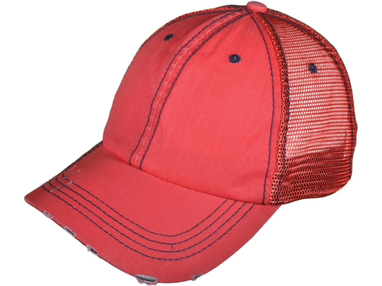 Rooting Rufus RED Distressed Trucker Hat/Cap