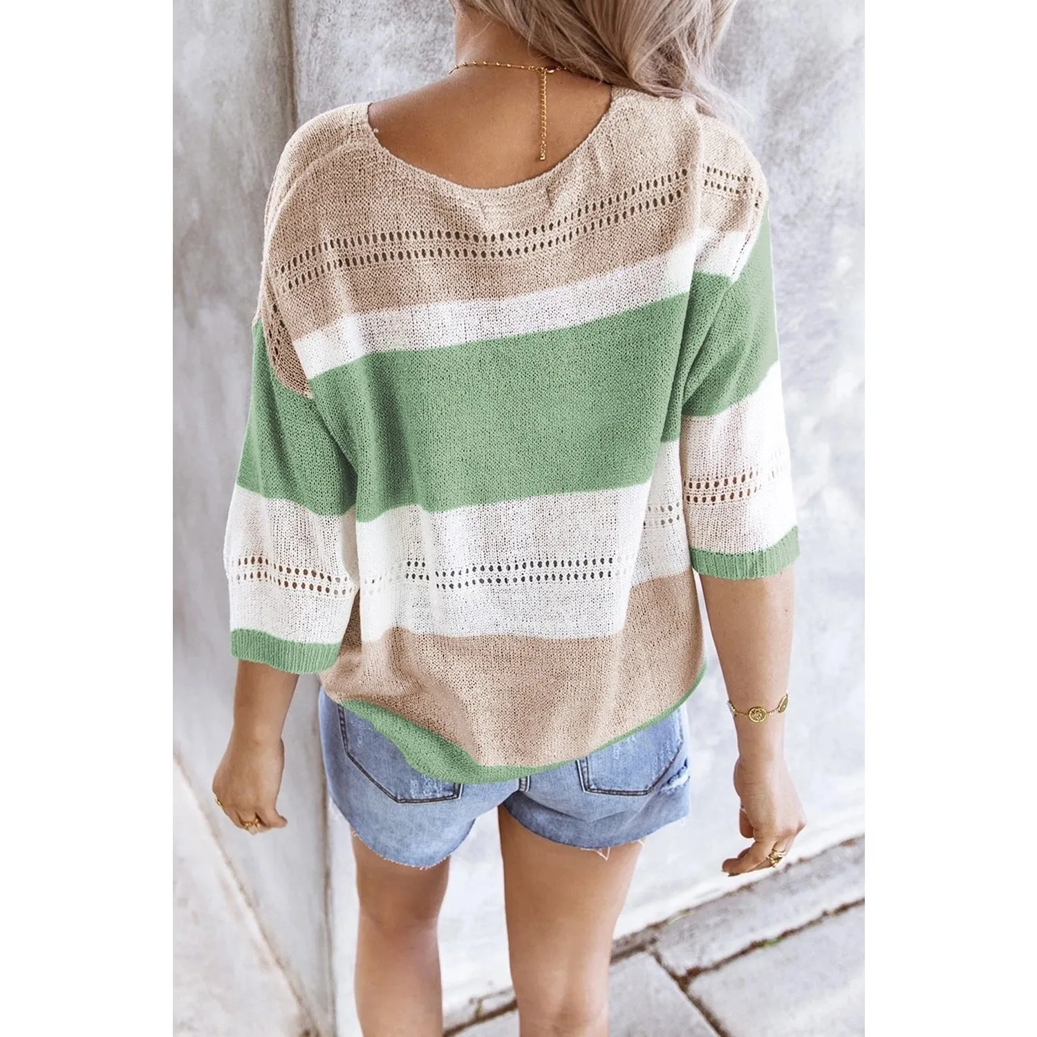 Spring Meadow Long Sleeve Loose Casual Knit Top