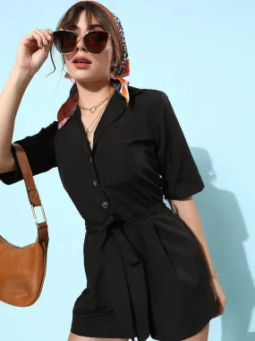 Style Quotient Women Black Solid Jumpsuit