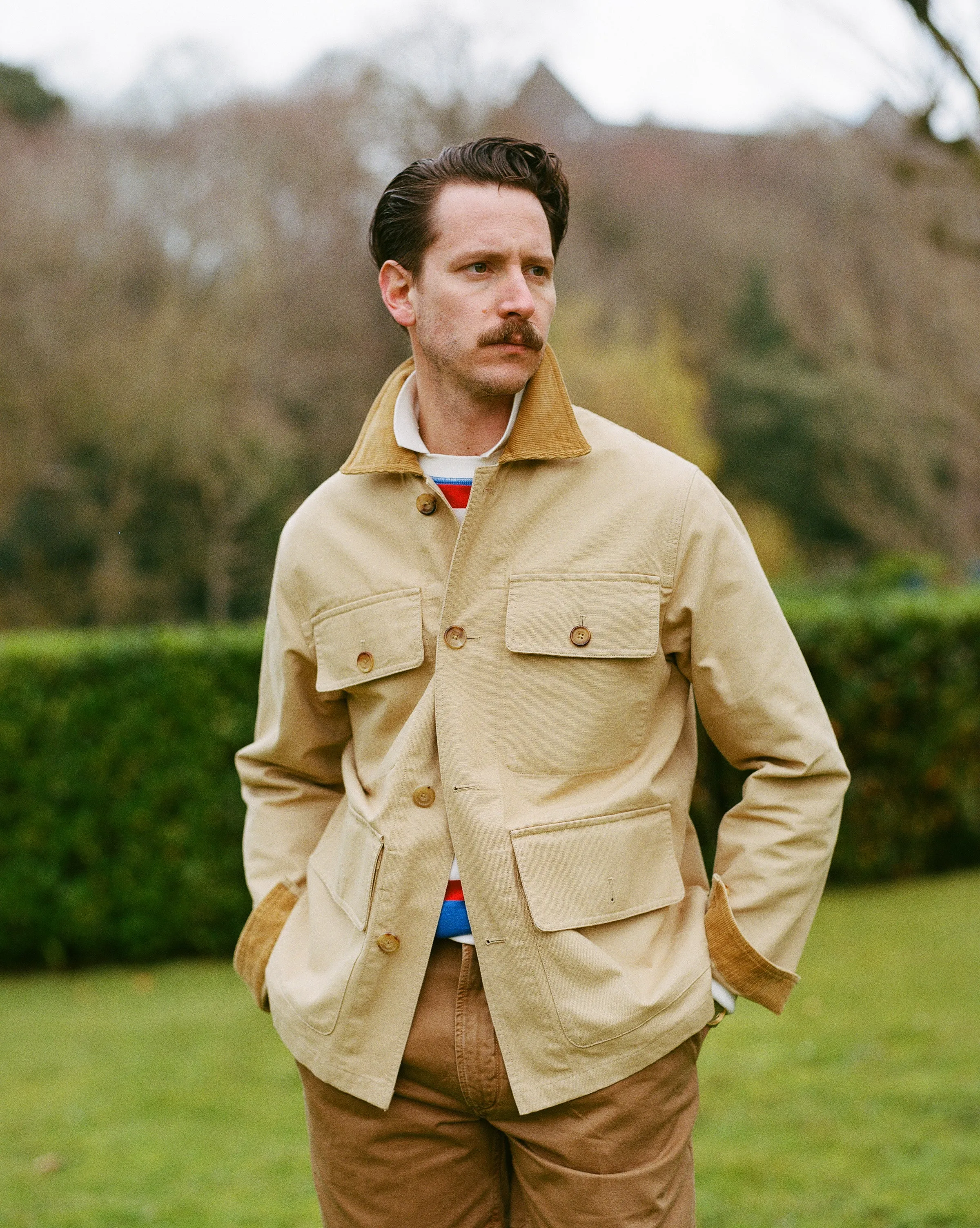 Tan Cotton Safari Jacket