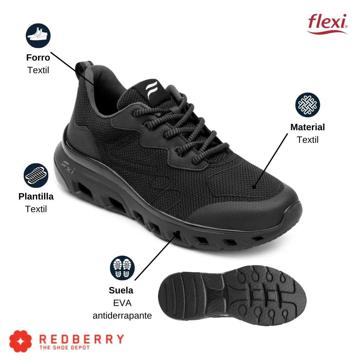 Tenis Sneaker Flexi Hombre Casual 409801