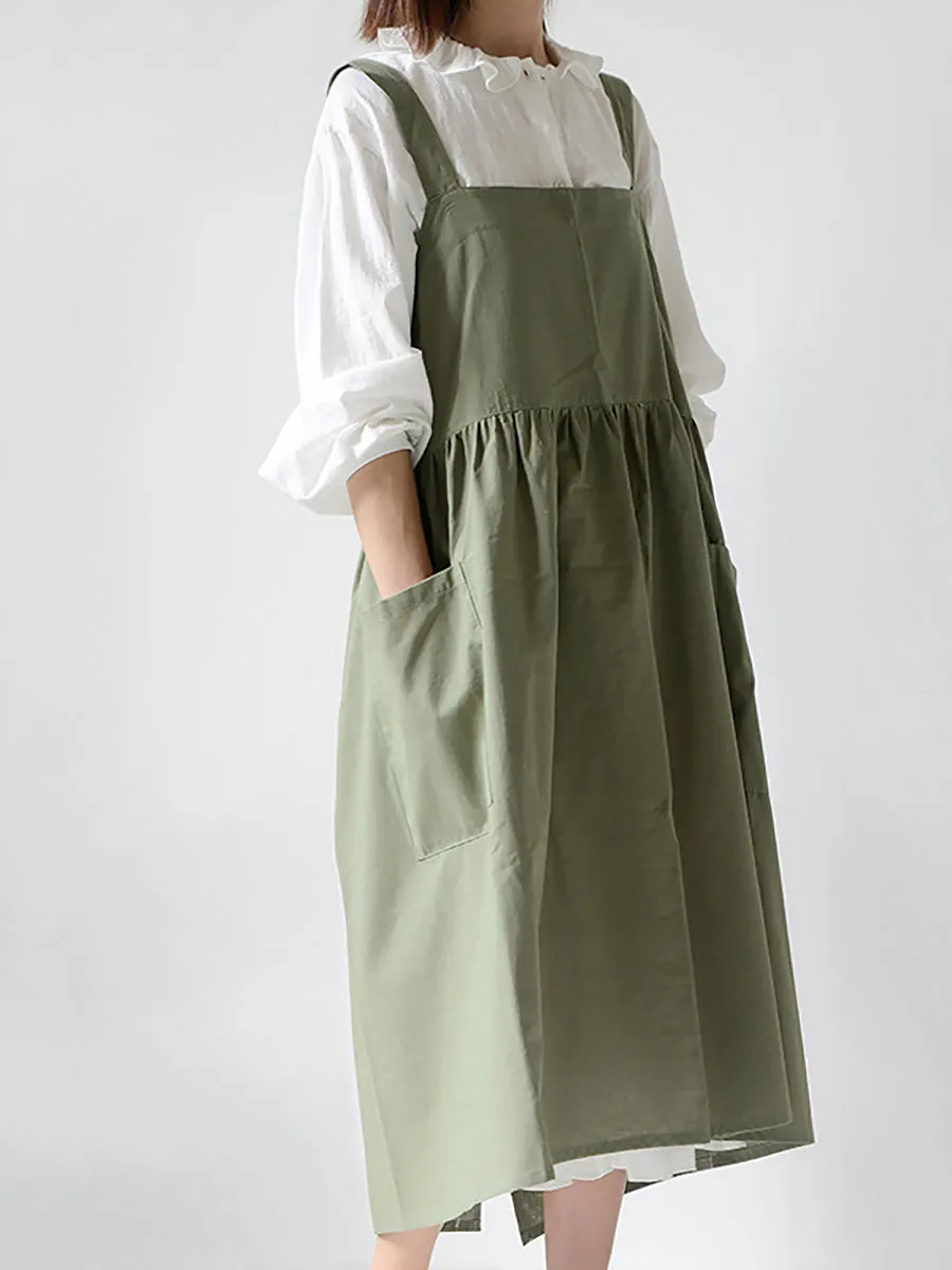 Women Casual Solid Waterproof Cotton Apron SC1013