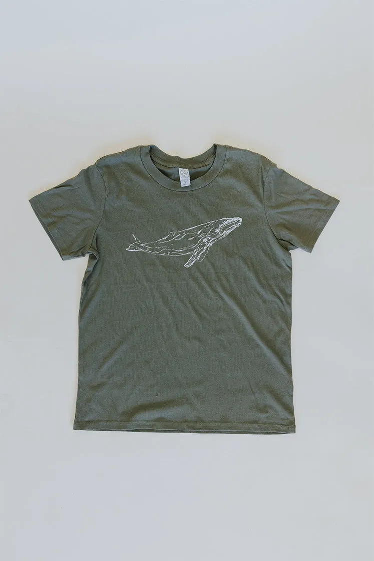 Women's Whale Tee - Olive